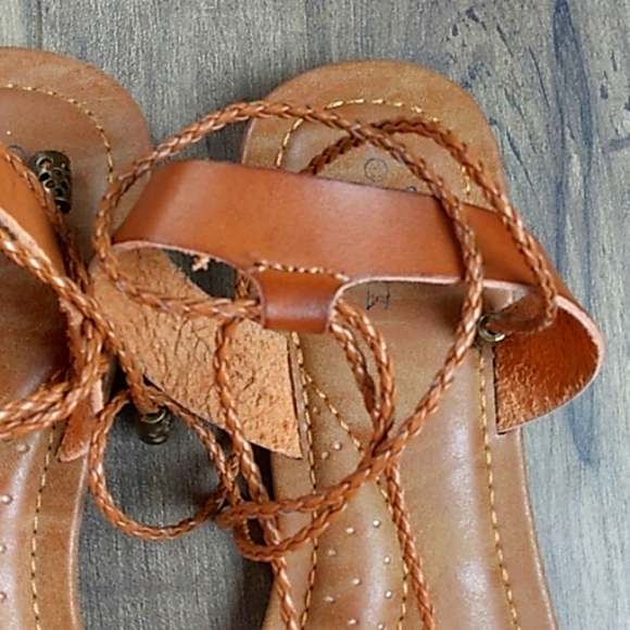 AMANDA BLU NAVAJO PRINT WRAP UP SANDALS 40/10 - Picture 5 of 10